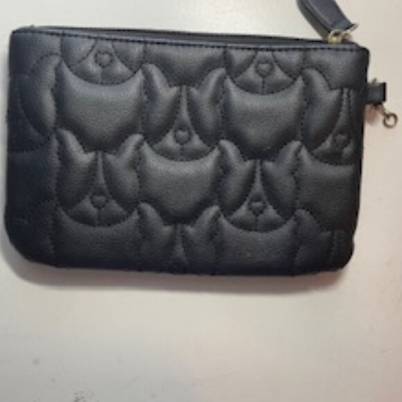 Betsey Johnson Zip-Top Mini Purse – Dog Print & Gold Logo - Picture 3 of 5